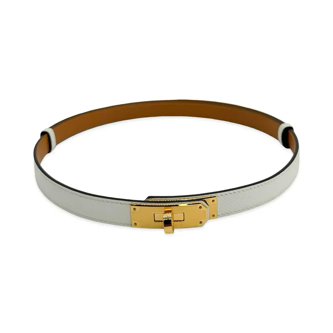Hermès Epsom Kelly 18 Reversible Belt with Case