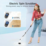 Electric Spin Scrubber - Waterproof, LCD Display, Adjustable Handle, Cordless