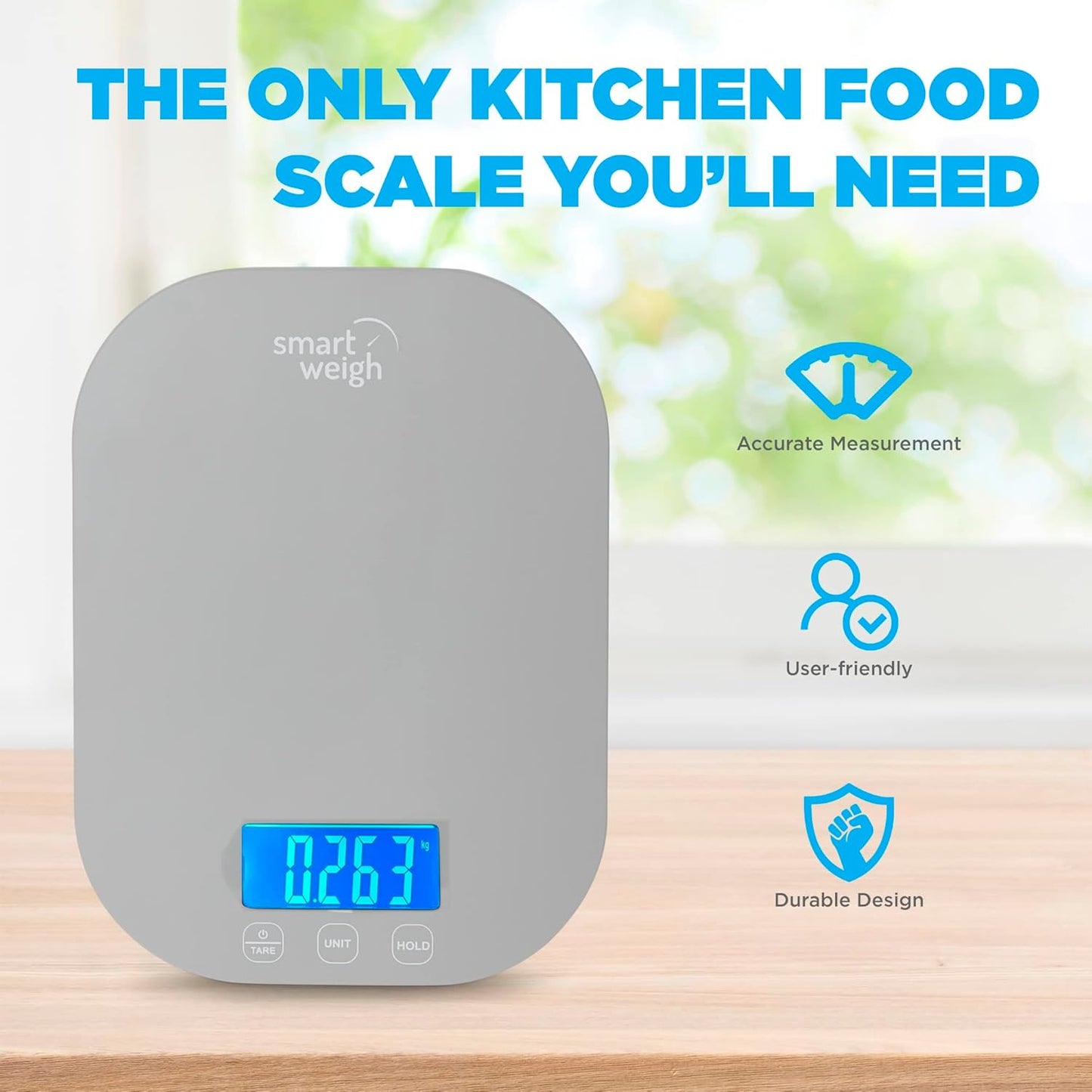 Digital Food Scale - Grams & Ounces for Baking, Cooking & Meal Prep
