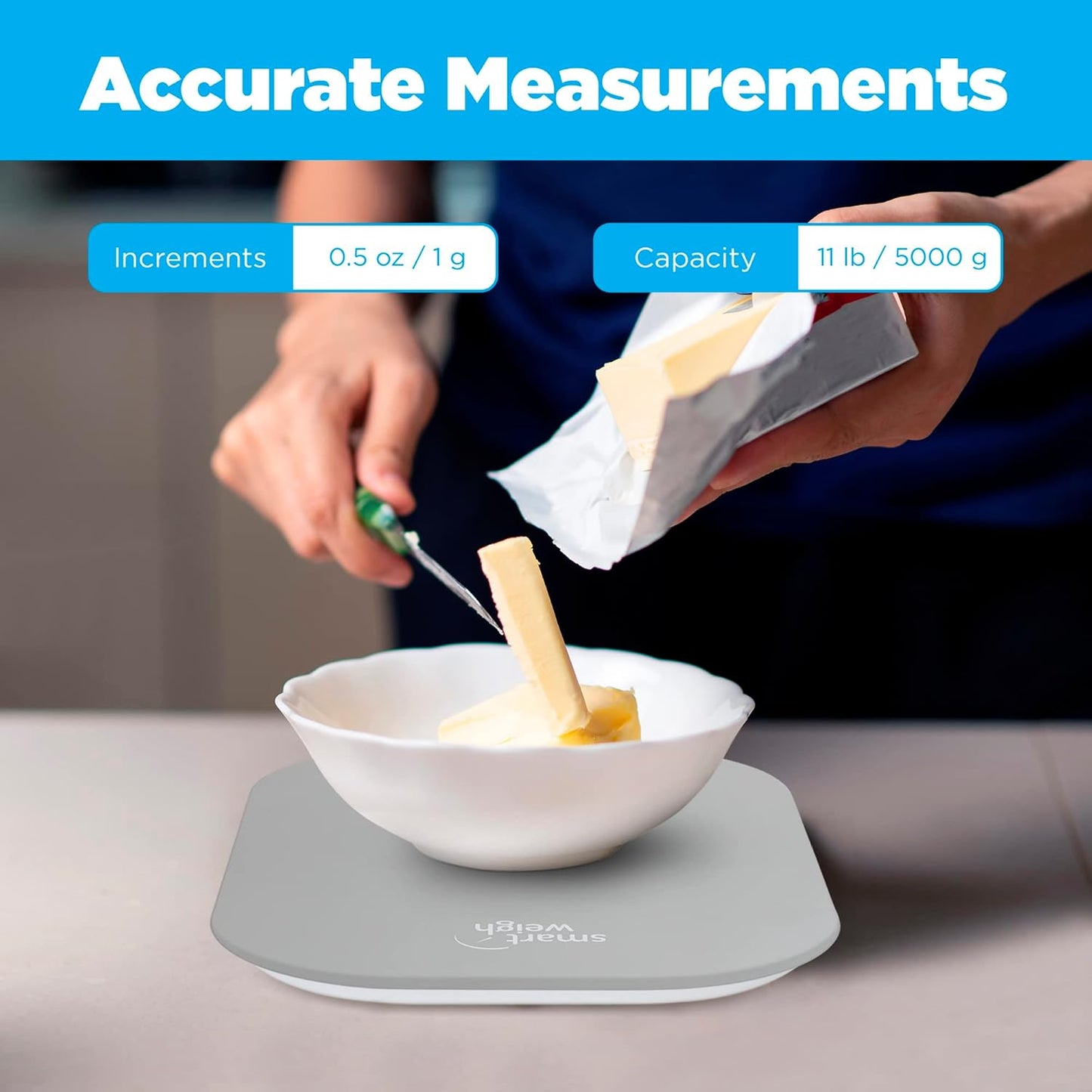 Digital Food Scale - Grams & Ounces for Baking, Cooking & Meal Prep