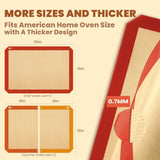 3 Pcs Silicone Baking Mat Set - Non-Stick, Reusable, Half & Quarter Sheet