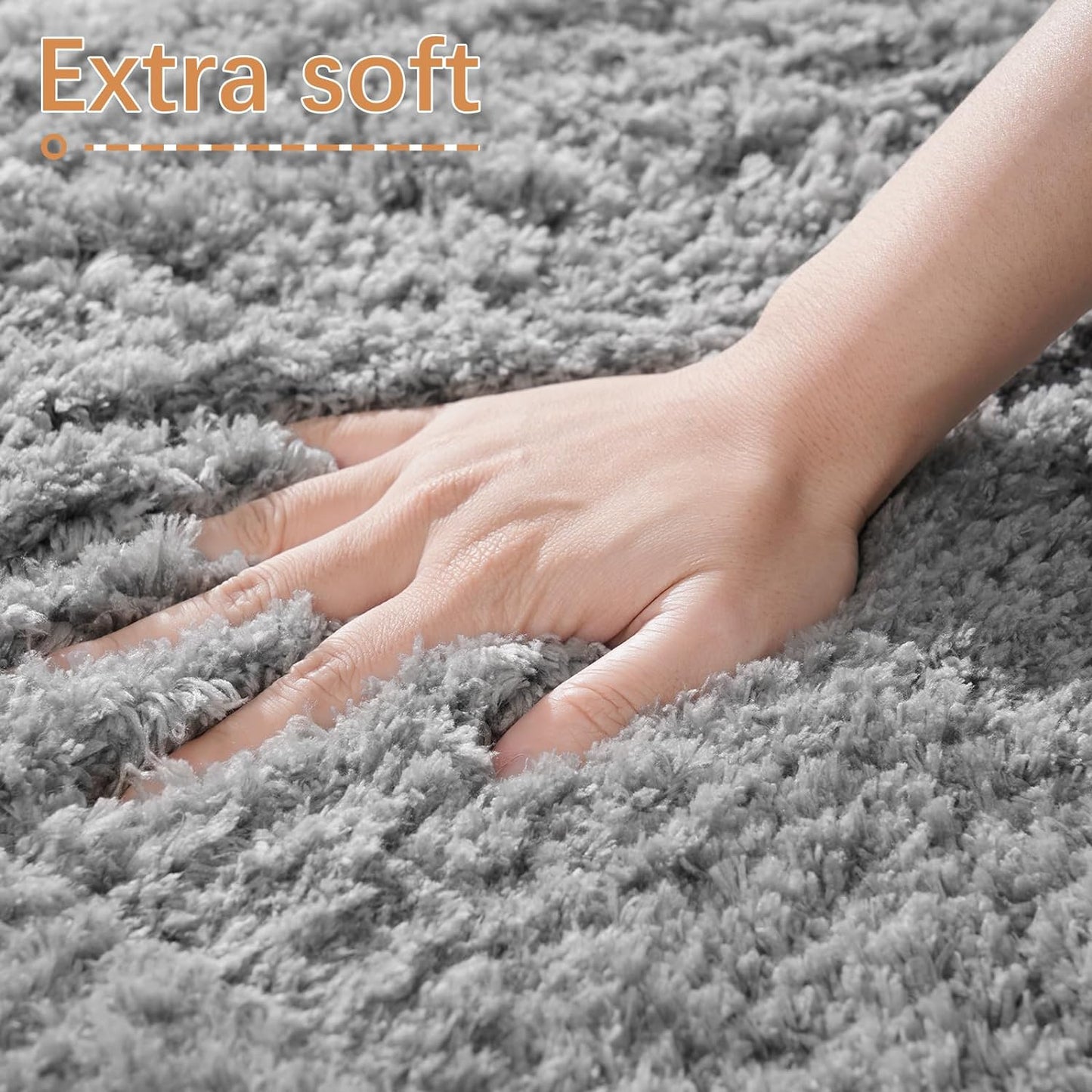Bathroom Rug Runner 24x60 Inch - Soft Absorbent Microfiber, Non-Slip, Quick Dry, Grey