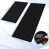 2PCS Cushioned Kitchen Mats - Anti-Fatigue, Non-Slip, Waterproof, Black Rug Set