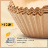 120Pcs Air Fryer Disposable Paper Liners - Non-Stick, 8" Square, Oil-Proof